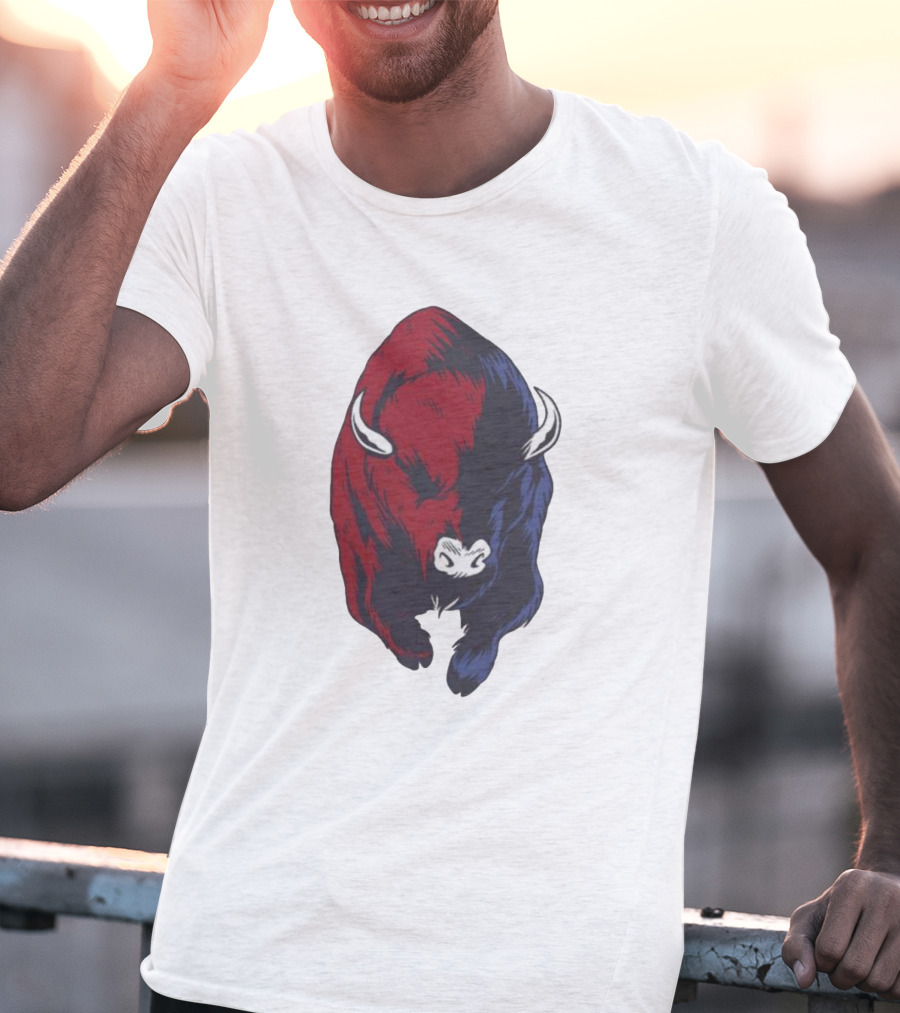 Bull Duality Red Blue Contrast T-Shirt