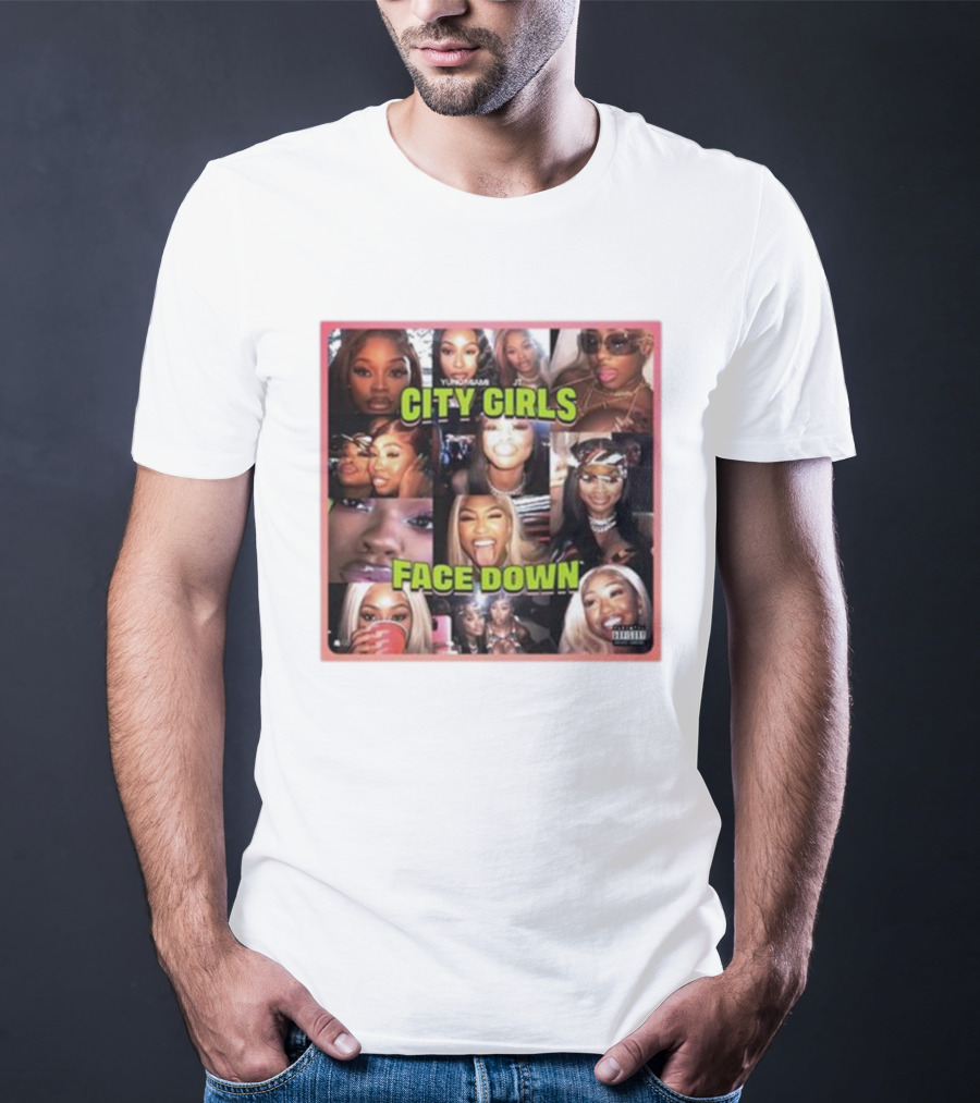 Citygirls Yung Miami Jt City Girls Face Down Parental Advisory T-Shirt