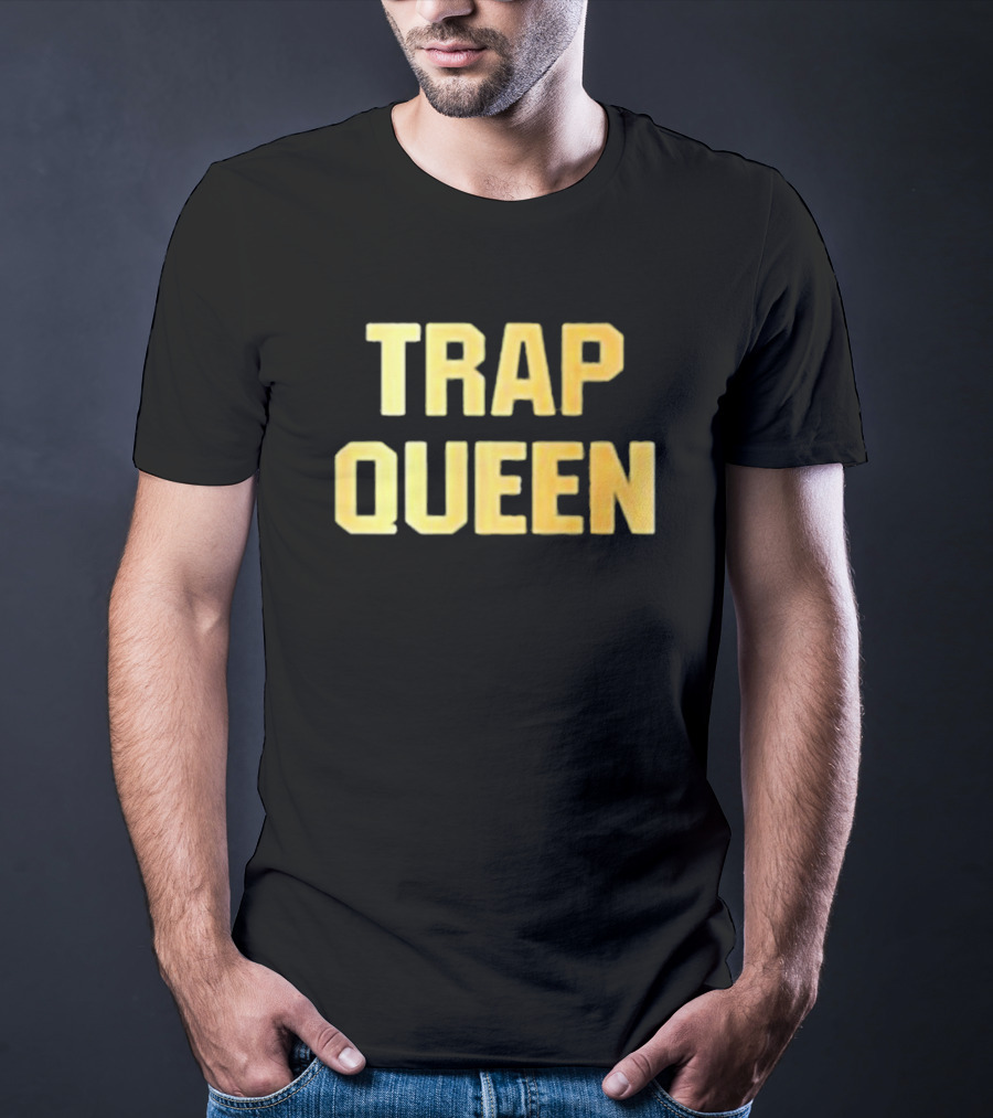 Graeme Barrett Trap Queen Bold Gold Text T-Shirt
