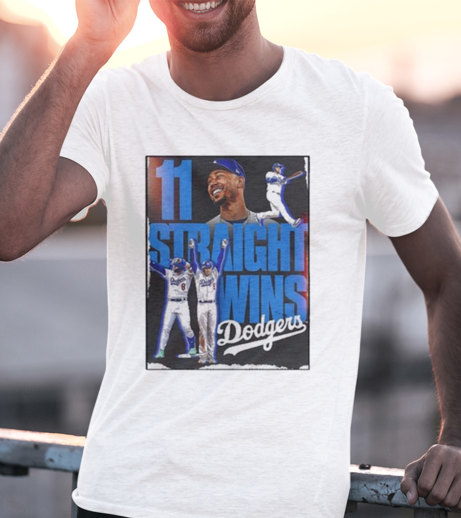 11 Straight Wins Dodgers T-Shirt