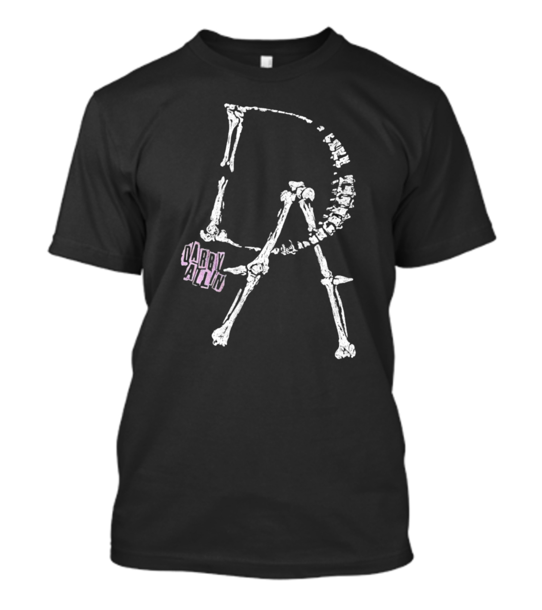 Darby Allin Skeleton Bones Lettering T-Shirt