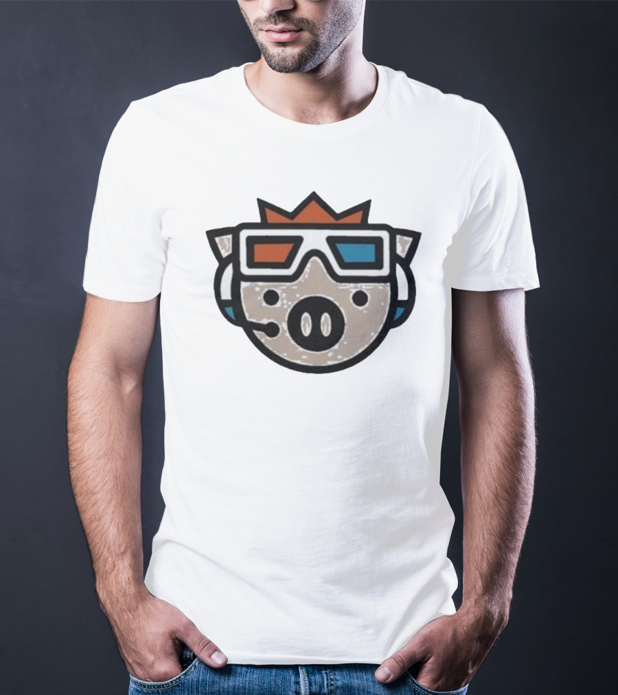 Technoblade Pig With 3D Glasses And Headset T-Shirt