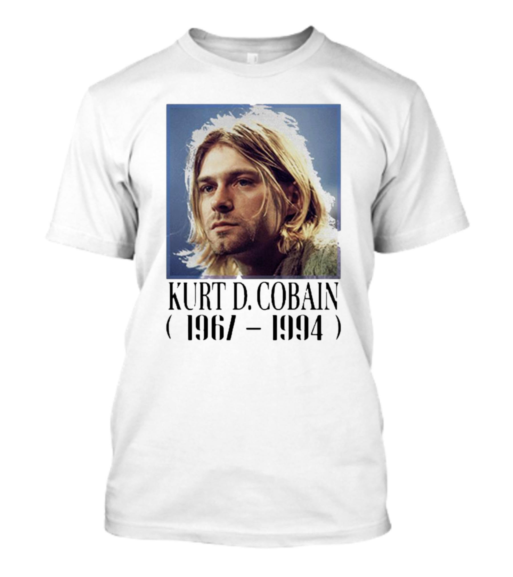 Vintage Kurt D. Cobain 1967-1994 Memorial Painting T-Shirt