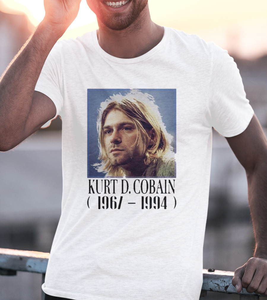 Vintage Kurt D. Cobain 1967-1994 Memorial Painting T-Shirt