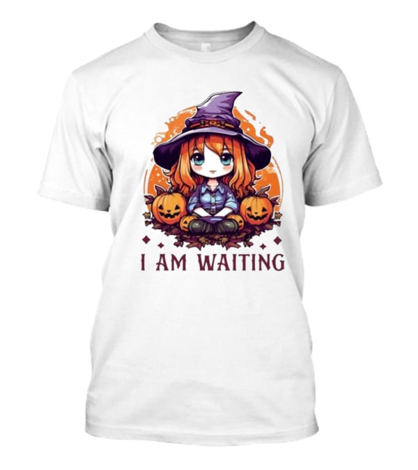 Chibi Witch I Am Waiting Pumpkins T-Shirt