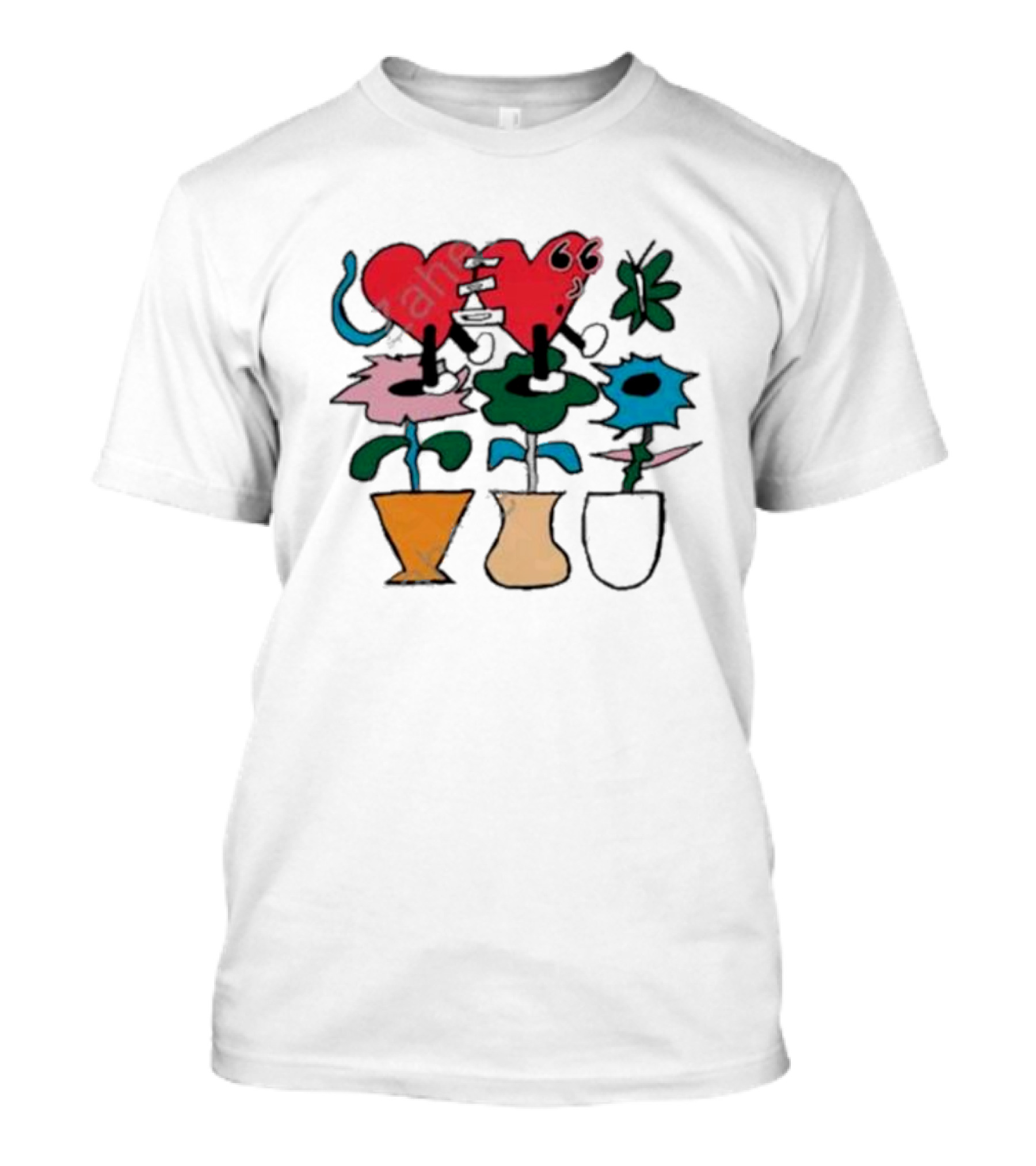 Knuckle Puck Losing What We Love New Red Heart Green Flowers Blue Blooms T-Shirt