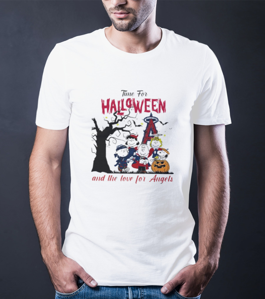 Time For Halloween And The Love For Angels With Festive Costumes And Jack-o'-Lantern T-Shirt