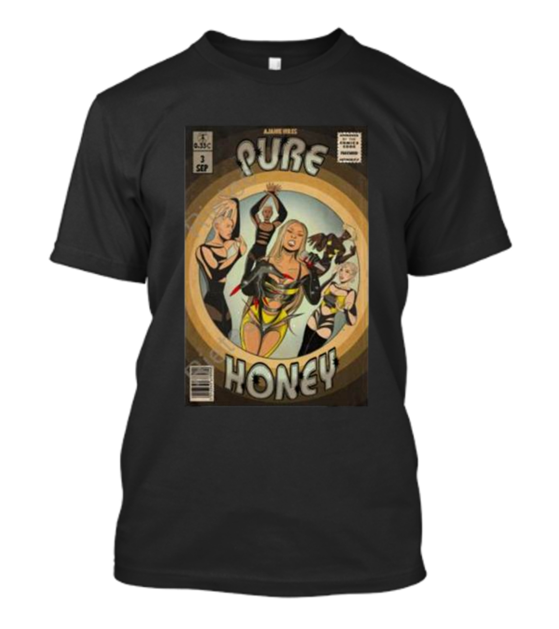 Ajanie Hiress Pure Honey Vintage Comic Style Cover T-Shirt