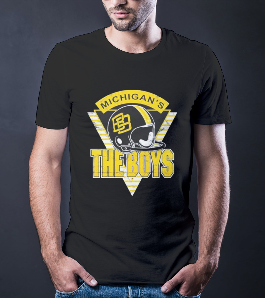 Bussin’ With The Boys Michigan’s The Boys Helmet T-Shirt