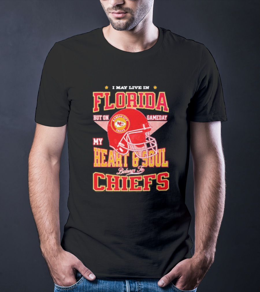 Florida Gameday Heart And Soul Belongs To Kansas City Chiefs T-Shirt