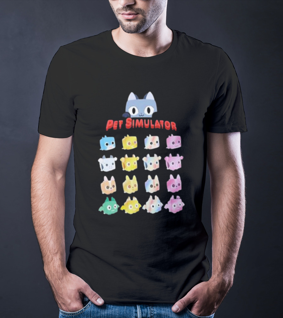 Alex Tanooki Pet Simulator Cute Colorful Kitty 16 Collection T-Shirt