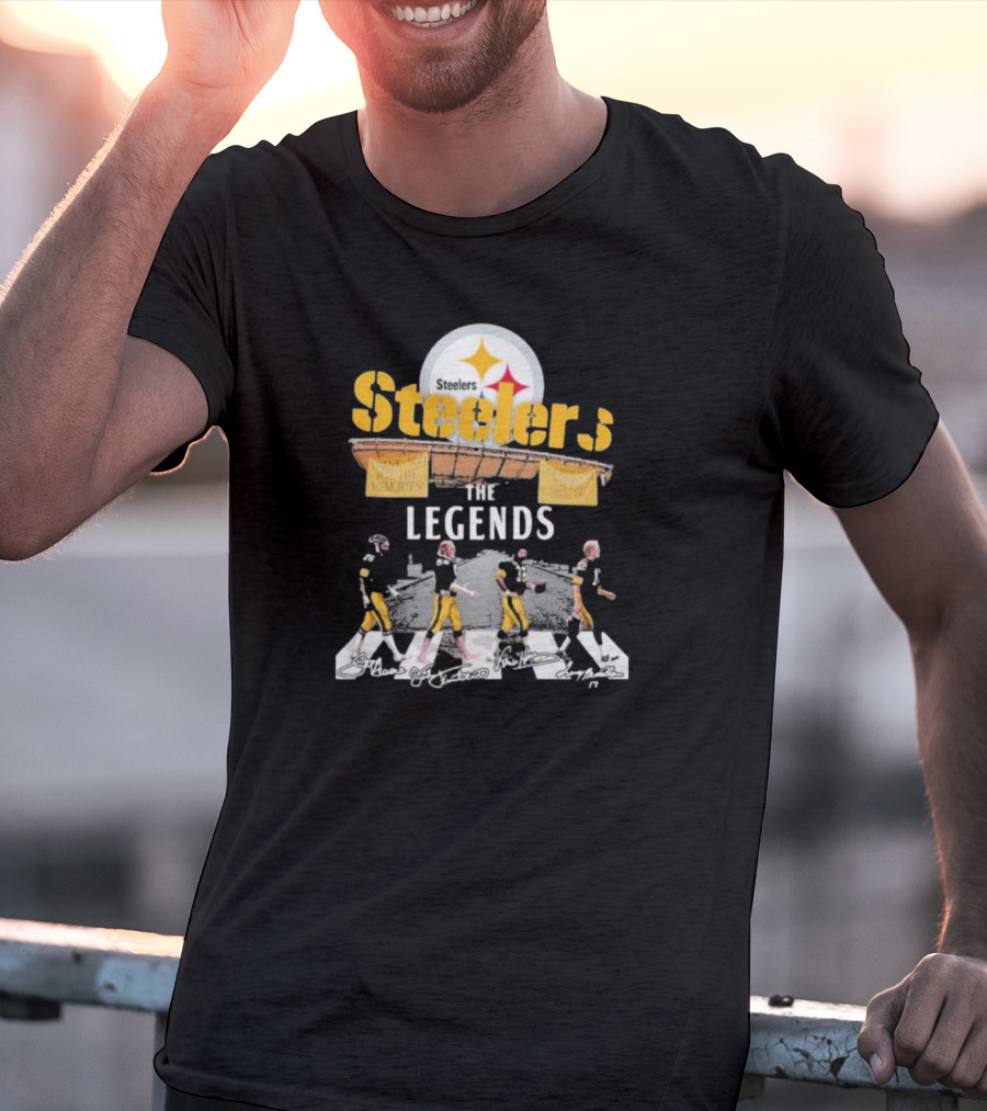 Pittsburgh Steelers The Legends Abbey Road Thank You For The Memories Signatures T-Shirt