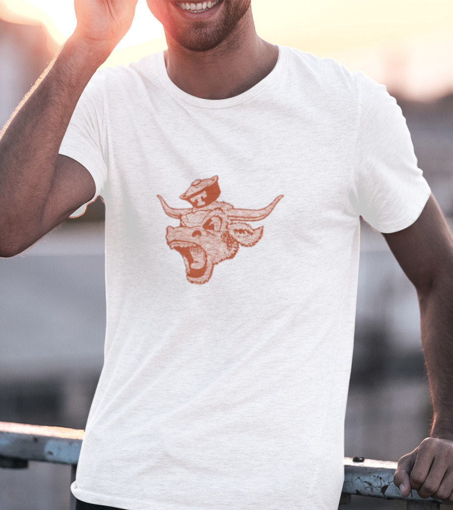 Texas Longhorns Vintage Bevo Logo Texas Orange Franklin T-Shirt
