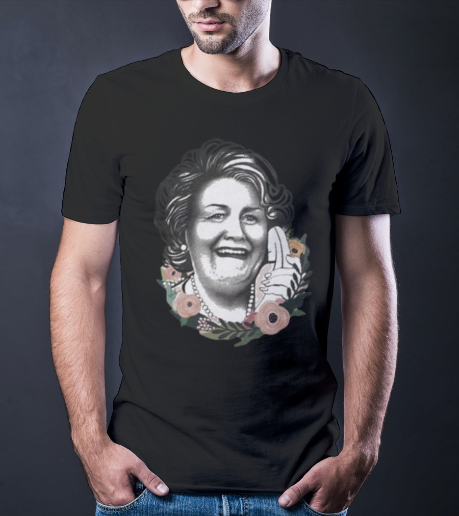 Nordacious Hyacinth With Floral Accents And Phone Gesture T-Shirt