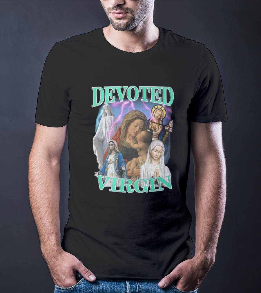Devoted Virgin Mary Iconic Religious T-Shirt