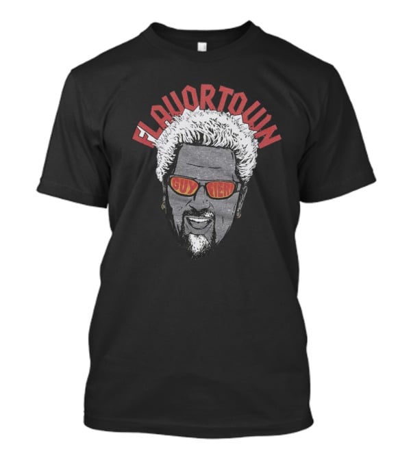 Flavortown Guy Fieri Head With Sunglasses And Spiky Hair T-Shirt