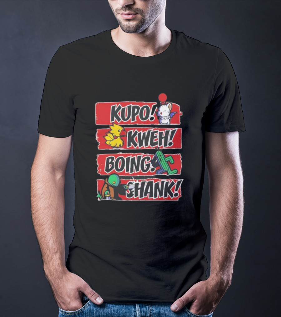 Kupo Kweh Boing Hank Moogle Chocobo Cactuar Tonberry T-Shirt