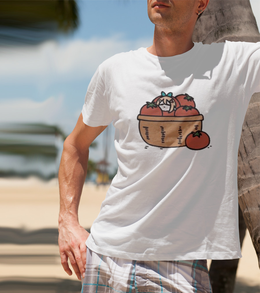 Pomato Anime Character In Tomato Basket T-Shirt