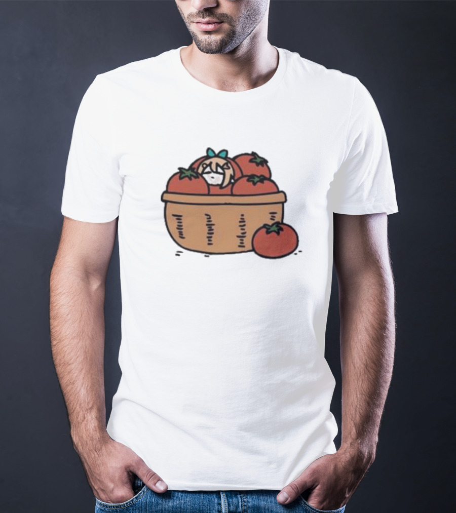 Pomato Anime Character In Tomato Basket T-Shirt