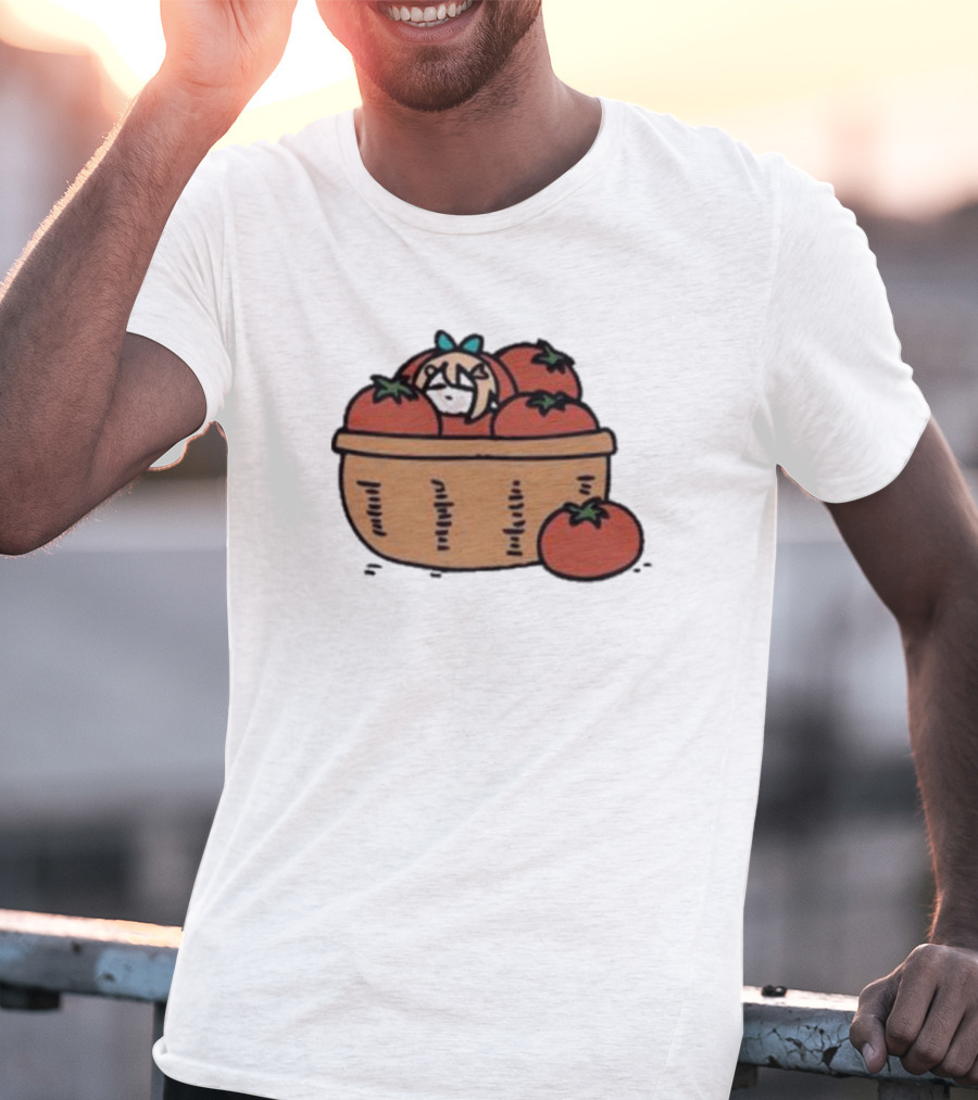 Pomato Anime Character In Tomato Basket T-Shirt