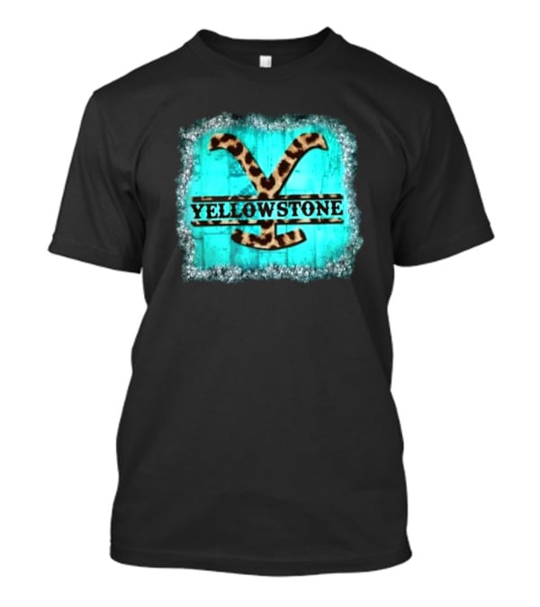 Yellowstone Turquoise Leopard Print T-Shirt
