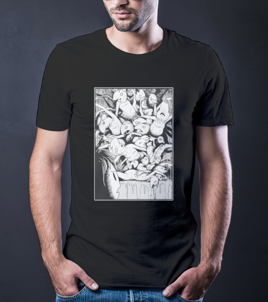 Oneyplays Horror Manga Boys Disturbing Creature Chaos T-Shirt