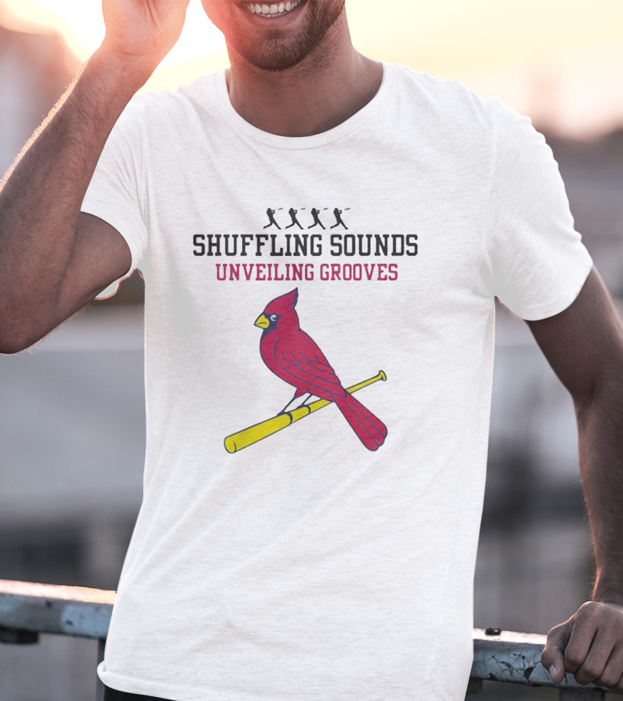 Cardinal Vibes Shuffling Sounds Unveiling Grooves T-Shirt