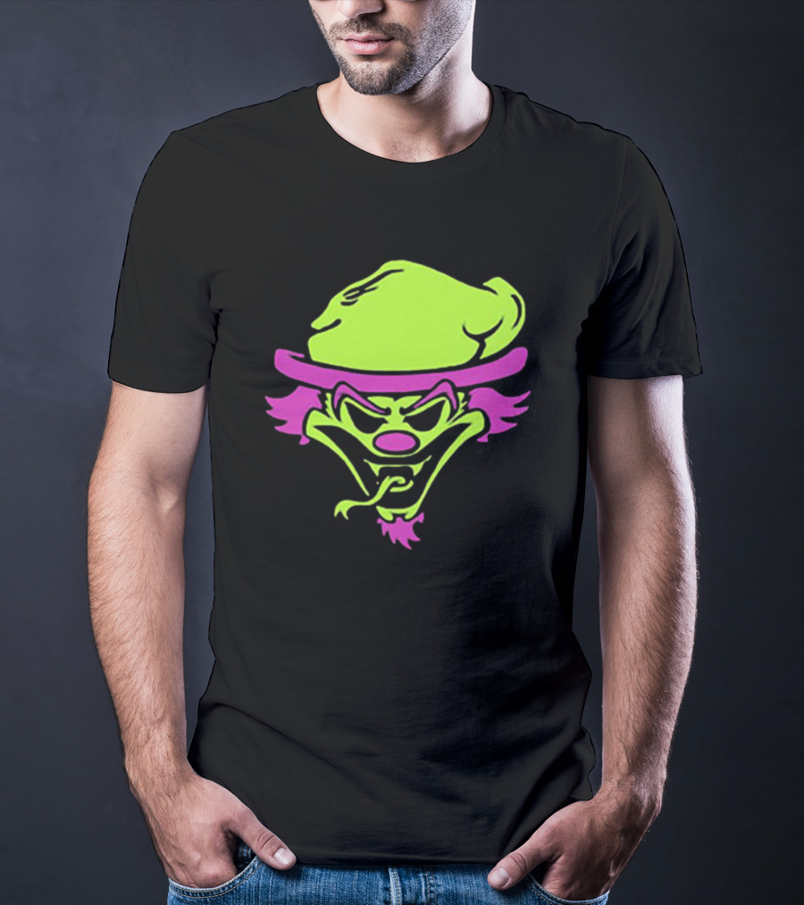 The Rock Insane Clown Posse Riddle Box Neon Face T-Shirt