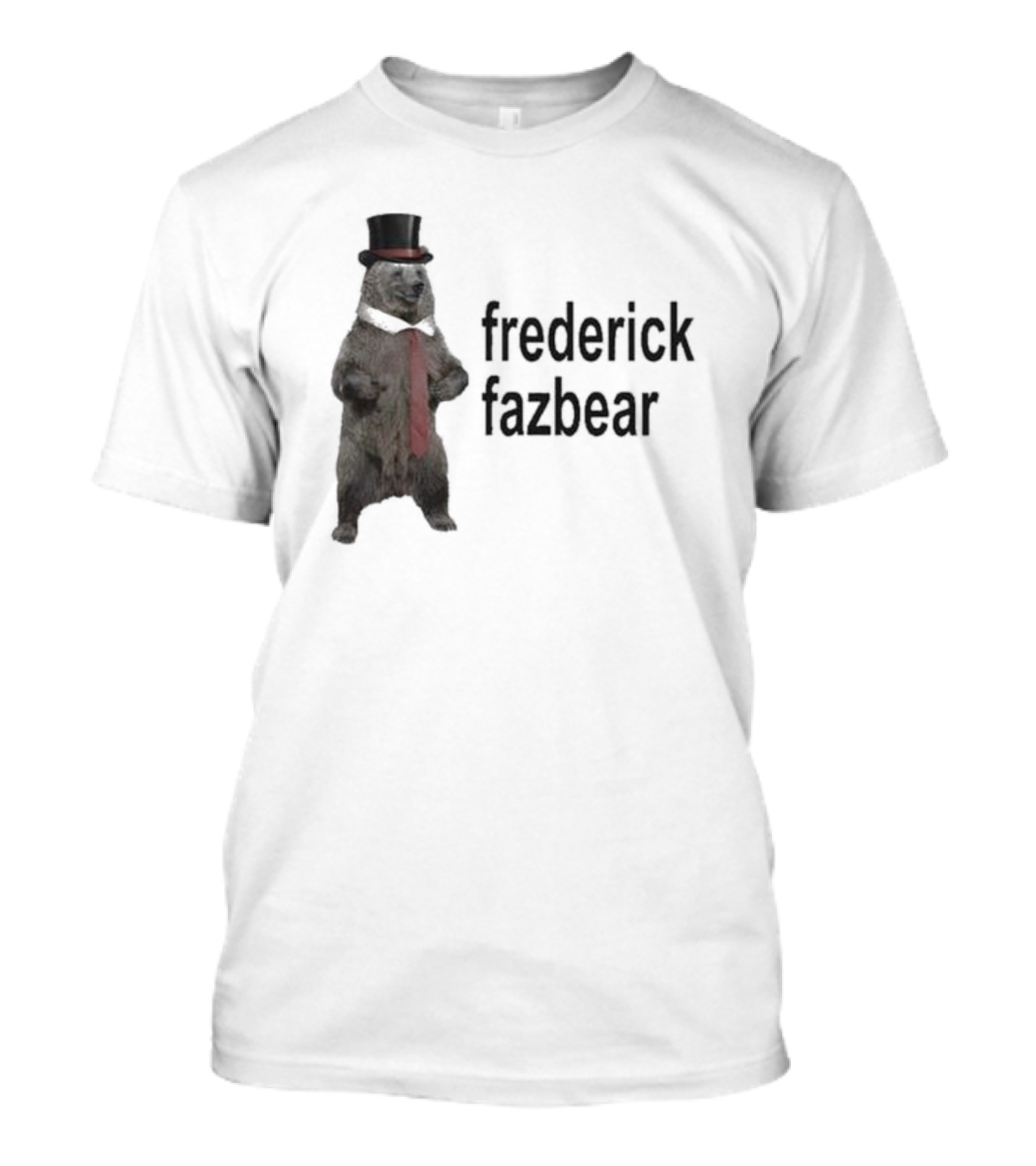 Frederick Fazbear With Top Hat And Red Tie T-Shirt