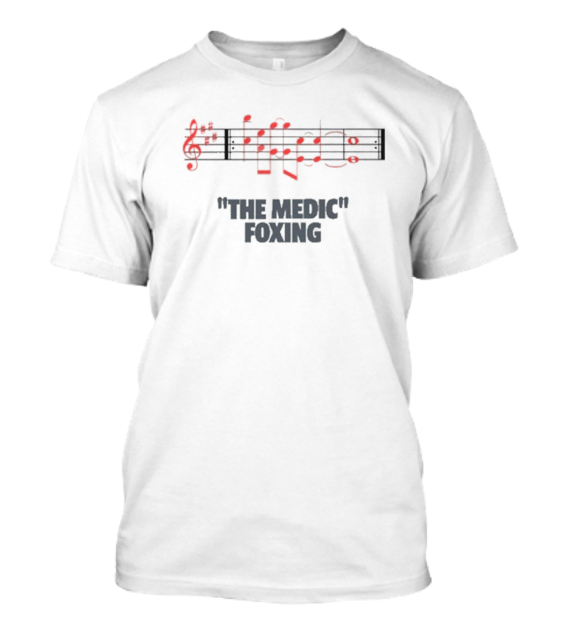 The Medic Foxing Music Notes Sheet T-Shirt