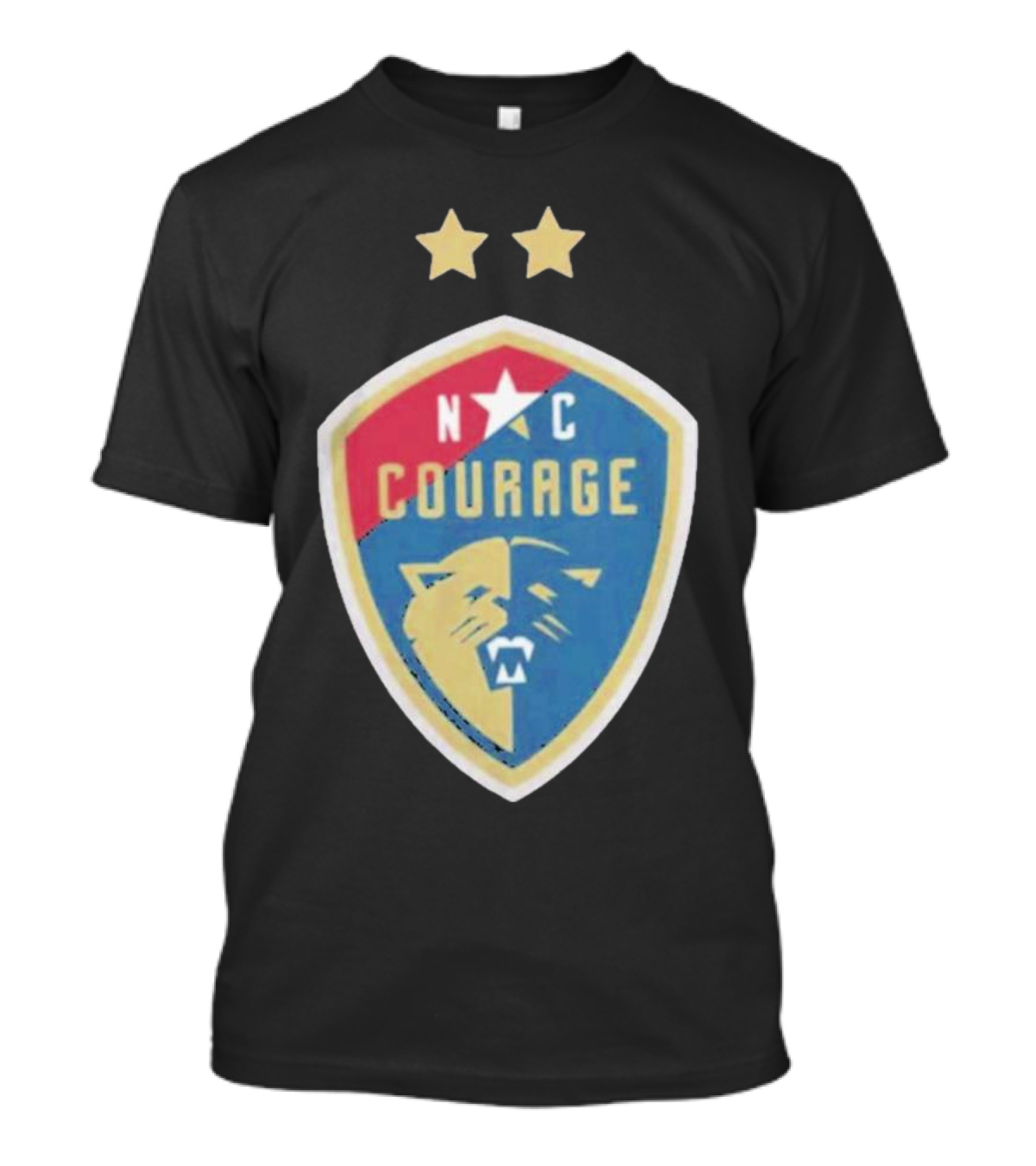NC Courage Logo Two Stars T-Shirt
