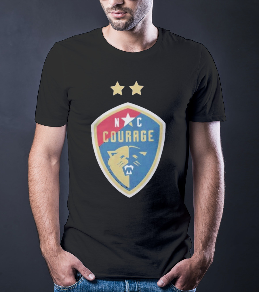 NC Courage Logo Two Stars T-Shirt