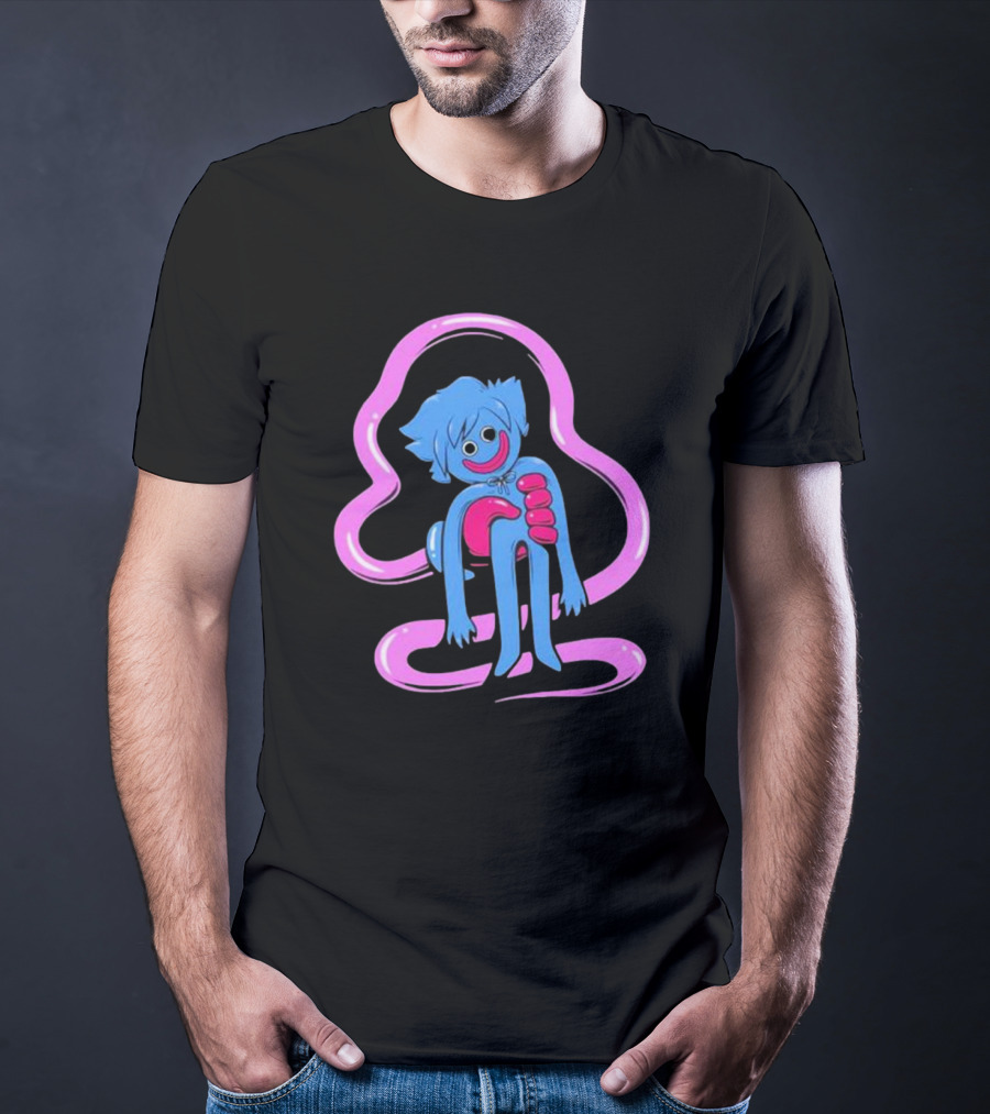 Shark Robot Oney’s Playtime Huggy Wuggy Blue Pink Character T-Shirt