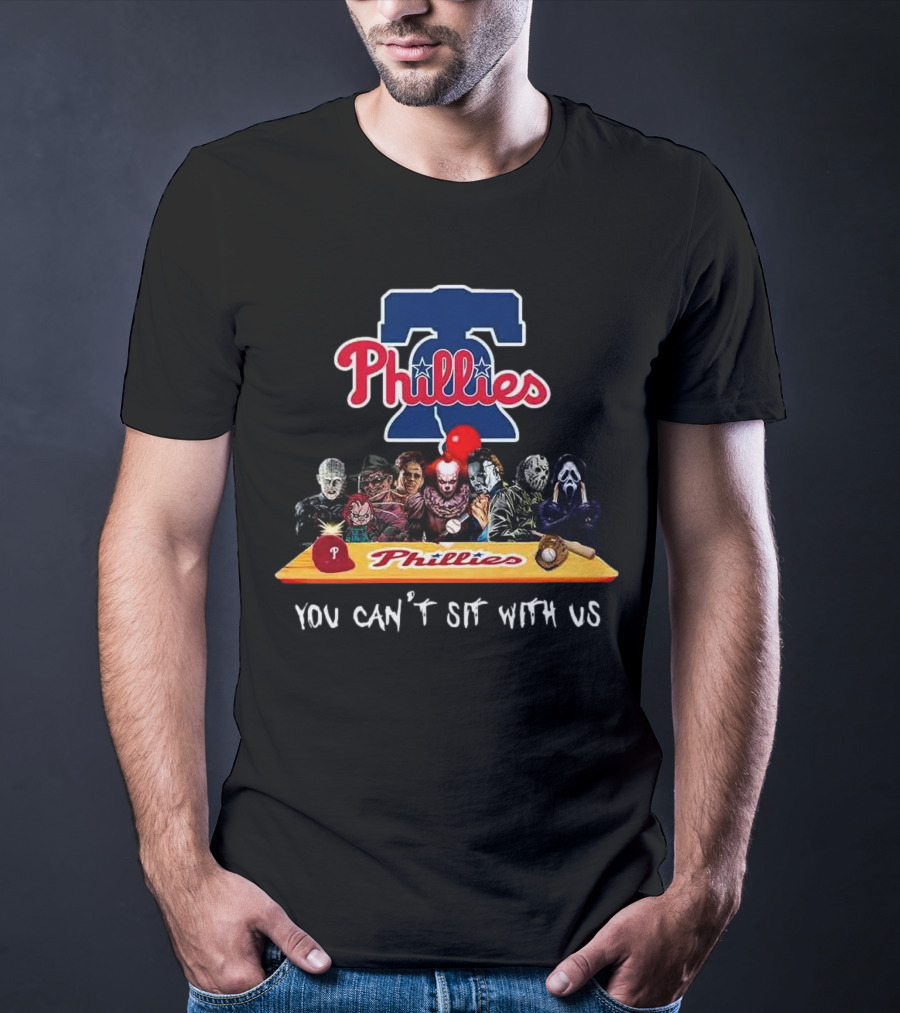 Philadelphia Phillies Horror Characters You Can't Sit With Us T-Shirt