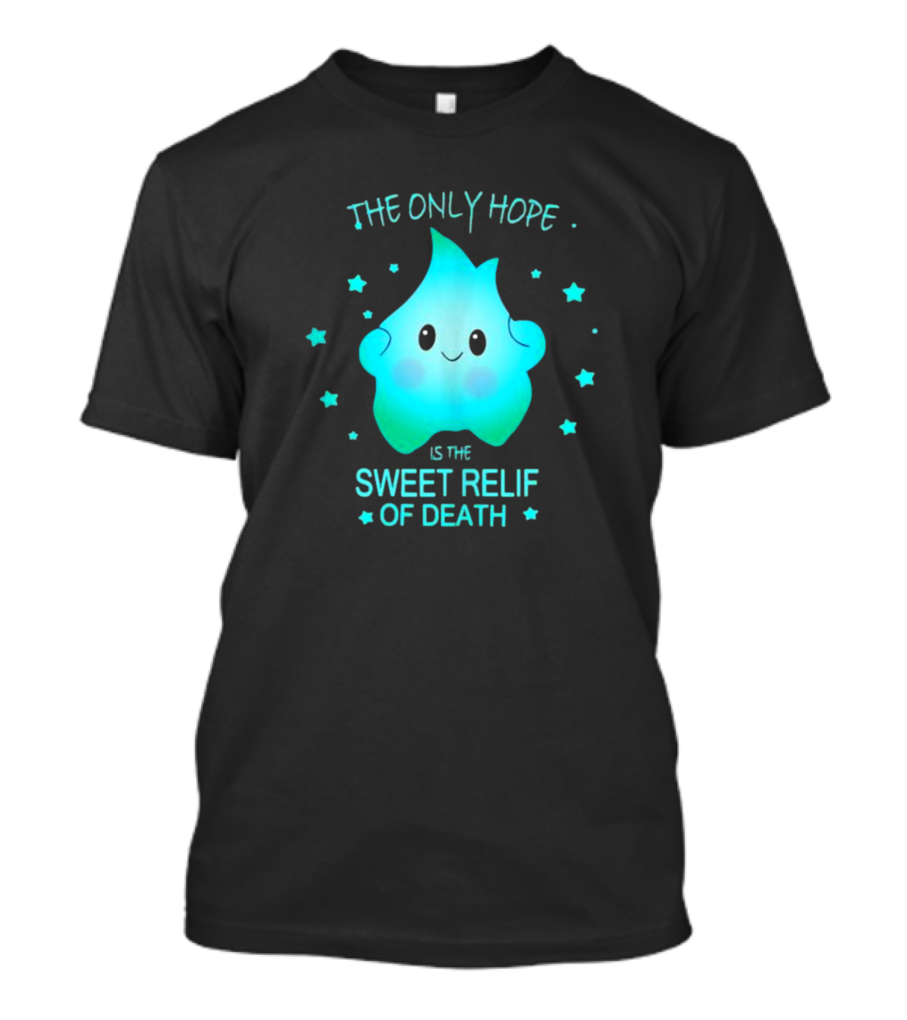 Lumalee The Only Hope Is The Sweet Relief Of Death Starry Blue Character T-Shirt