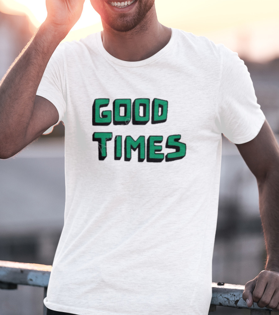 Kylie Minogue Good Times Retro Green Text T-Shirt