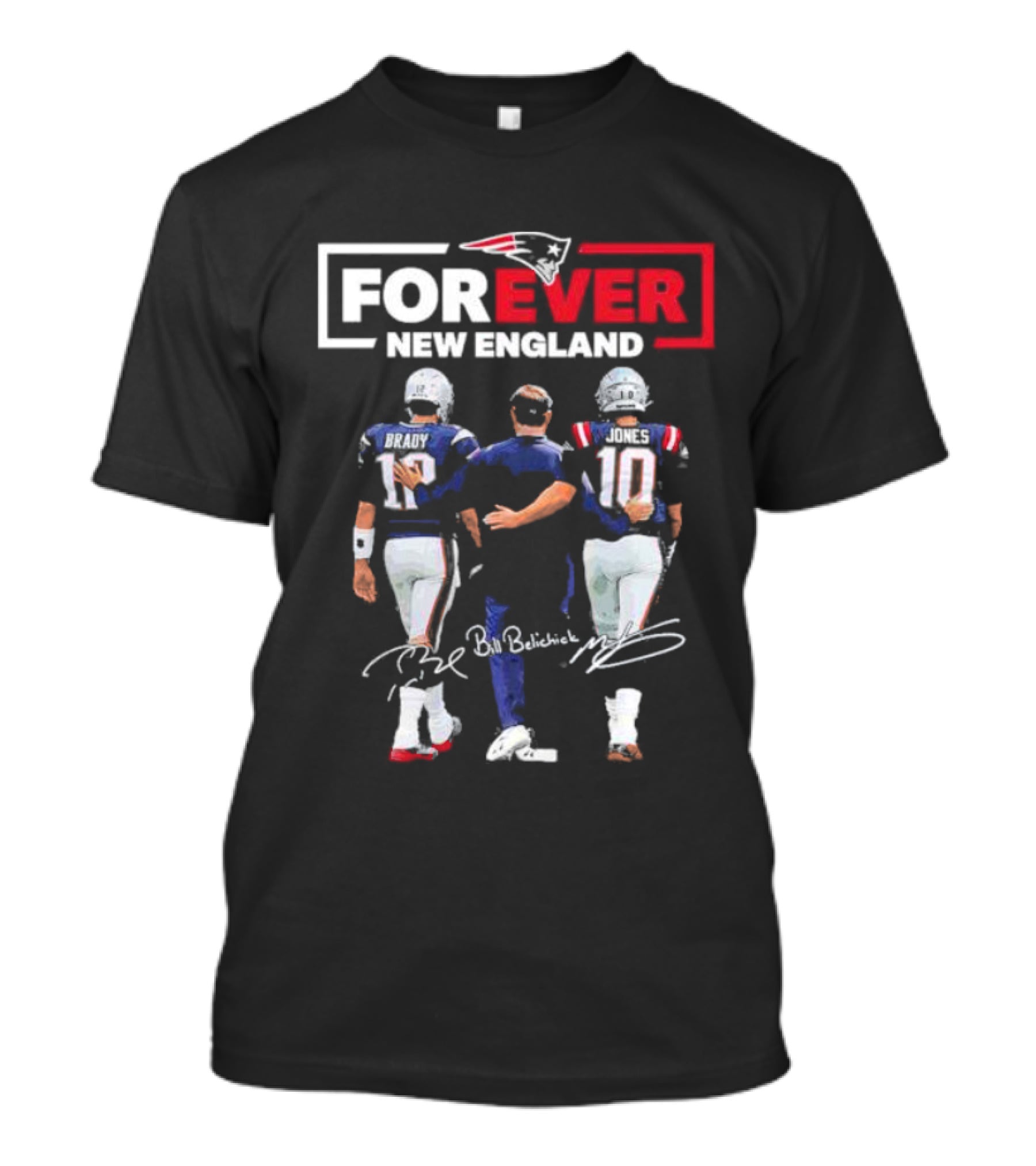 Forever New England Brady Bill Belichick Jones Signature Patriots T-Shirt