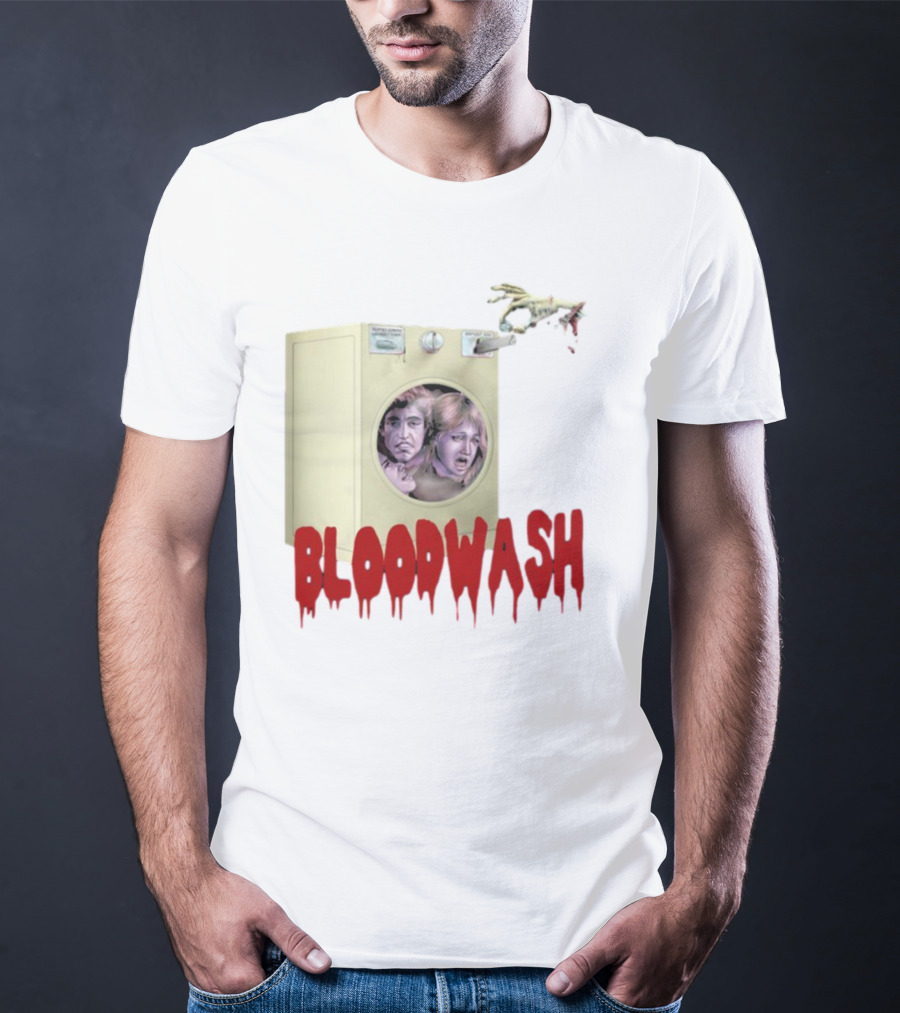 Puppet Combo Bloodwash Horror Laundry Machine With Faces And Monster Hand T-Shirt