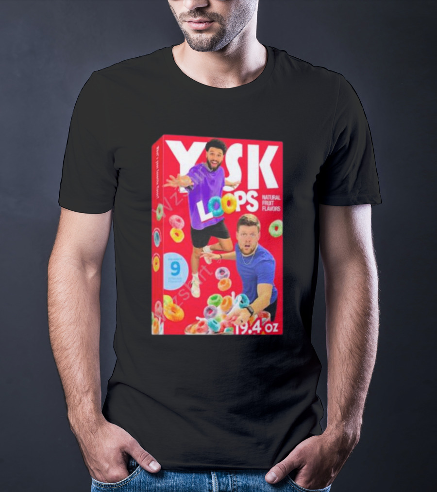 Ysk Loops Cereal Box You Should Know Podcast Natural Fruit Flavors T-Shirt