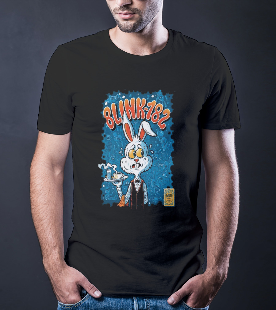 Blink-182 Vienna Wavy-Labyrinth Rabbit Waiter T-Shirt