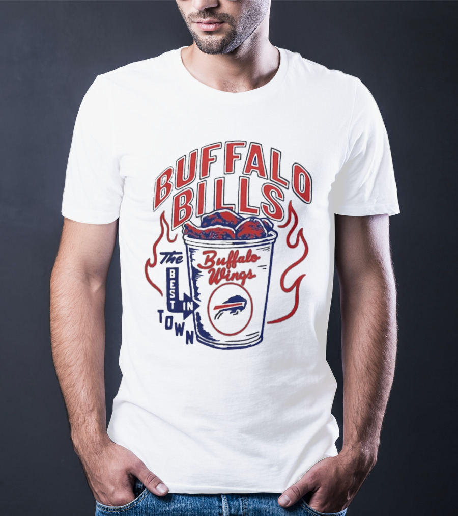Buffalo Bills Best In Town Buffalo Wings NFL Flavortown Homage T-Shirt