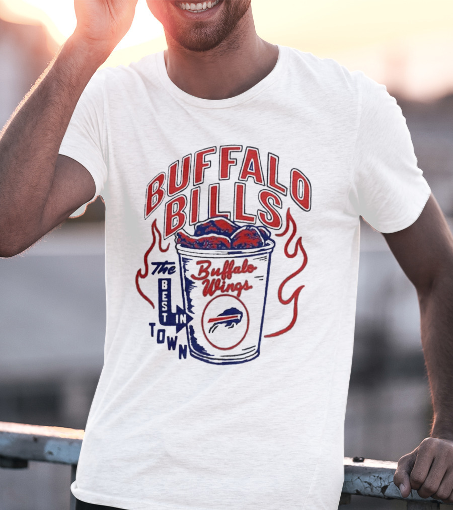Buffalo Bills Best In Town Buffalo Wings NFL Flavortown Homage T-Shirt