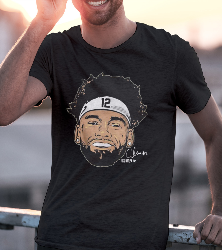 Chris Olave 12 Headband Swag NFLPA Signature T-Shirt