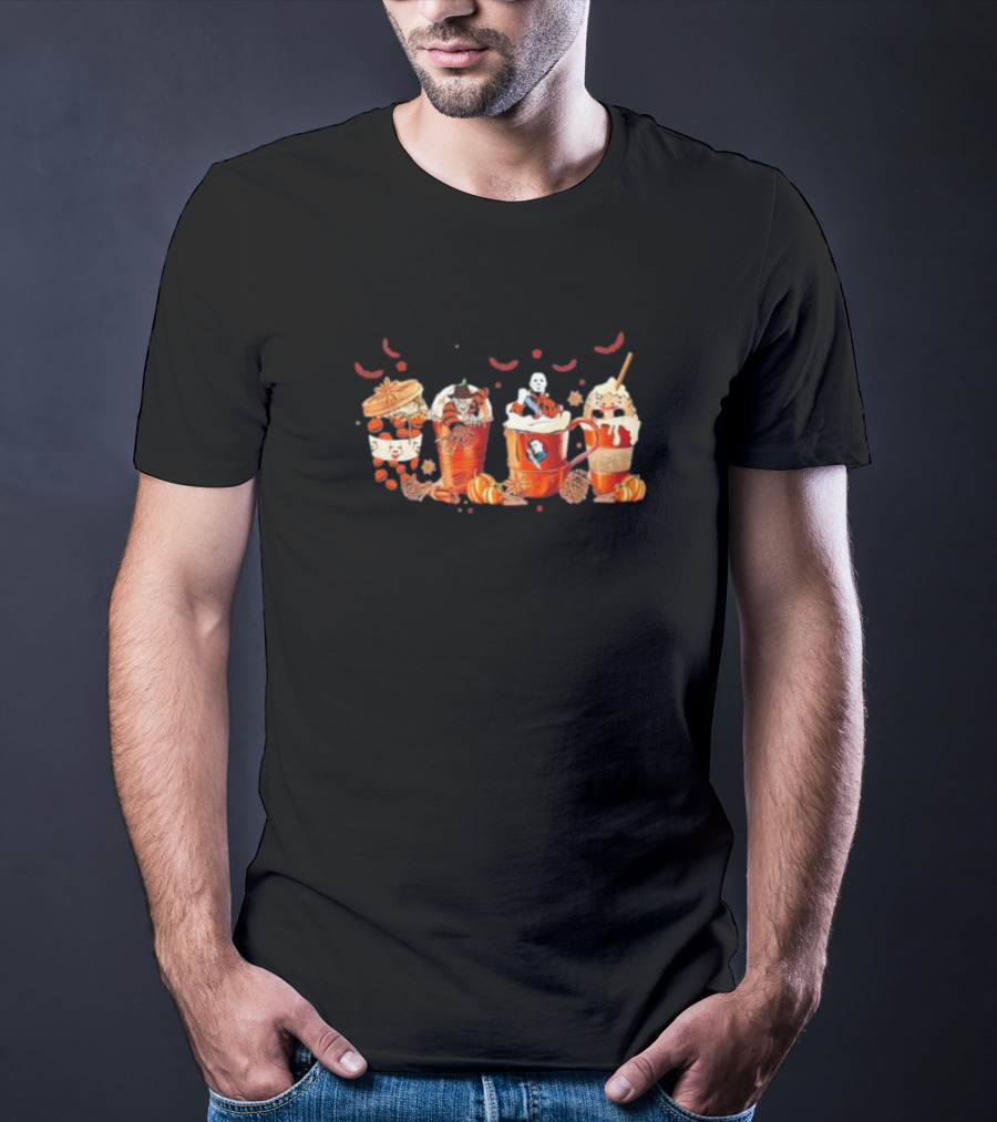 Pumpkin Spice Halloween Skeleton Coffee Mugs T-Shirt
