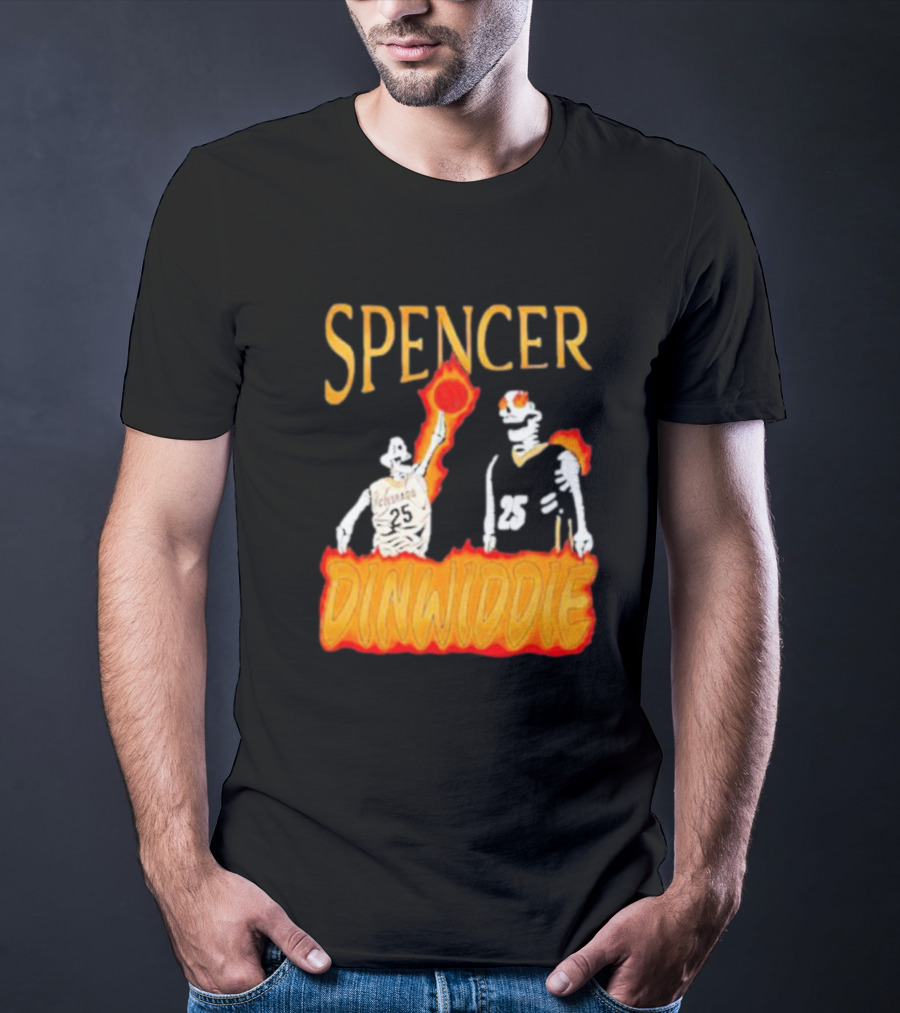 Spencer Dinwiddie Richmond 25 Basketball Flames T-Shirt