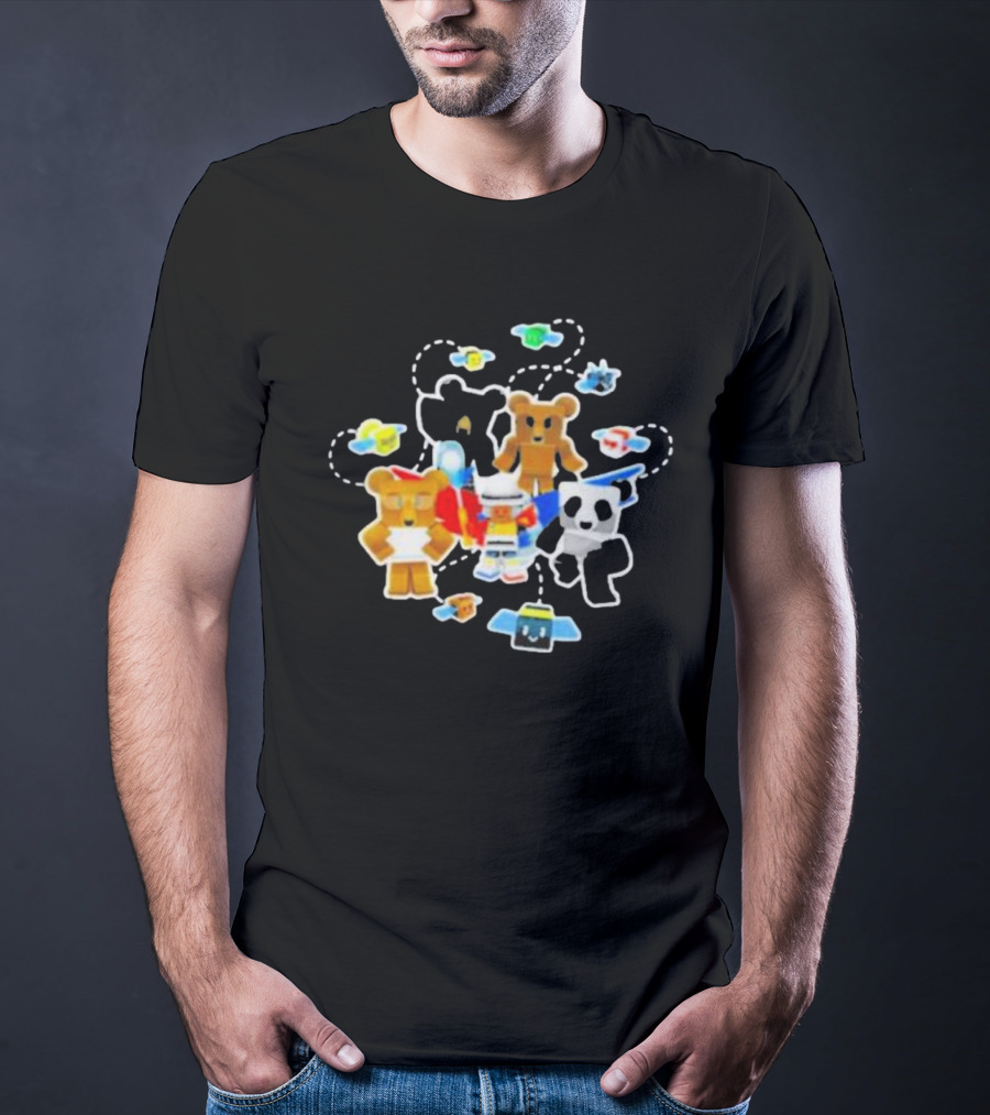 Bee Swarm Simulator Bear Team Characters With Bees T-Shirt