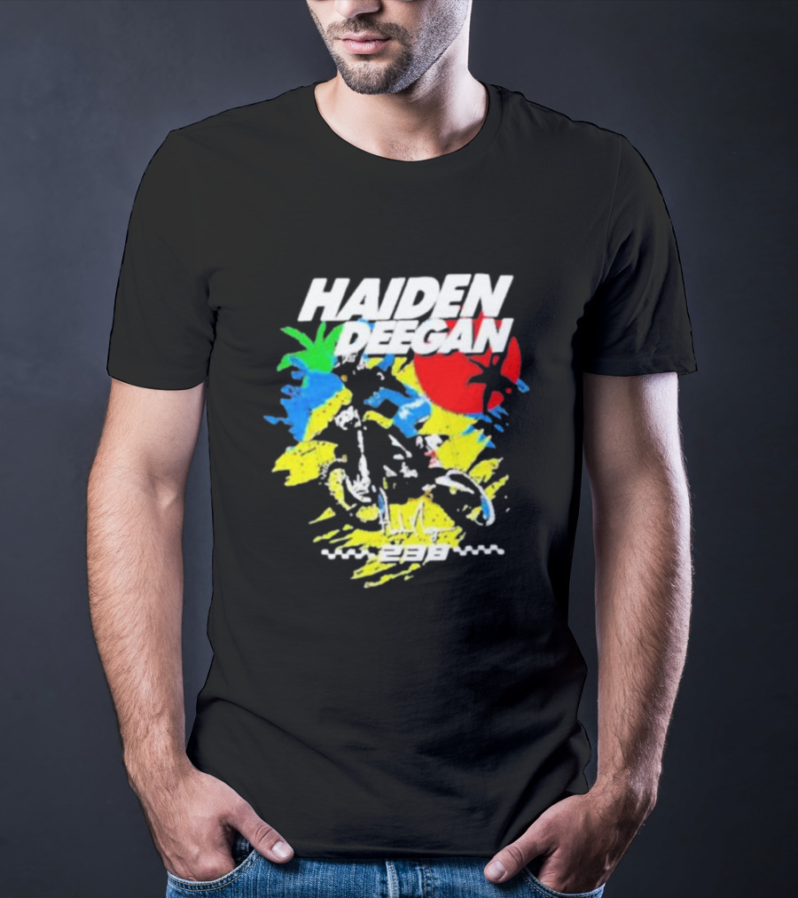 Haiden Deegan 38 Colorful Motocross Art With Sun And Palm Elements T-Shirt