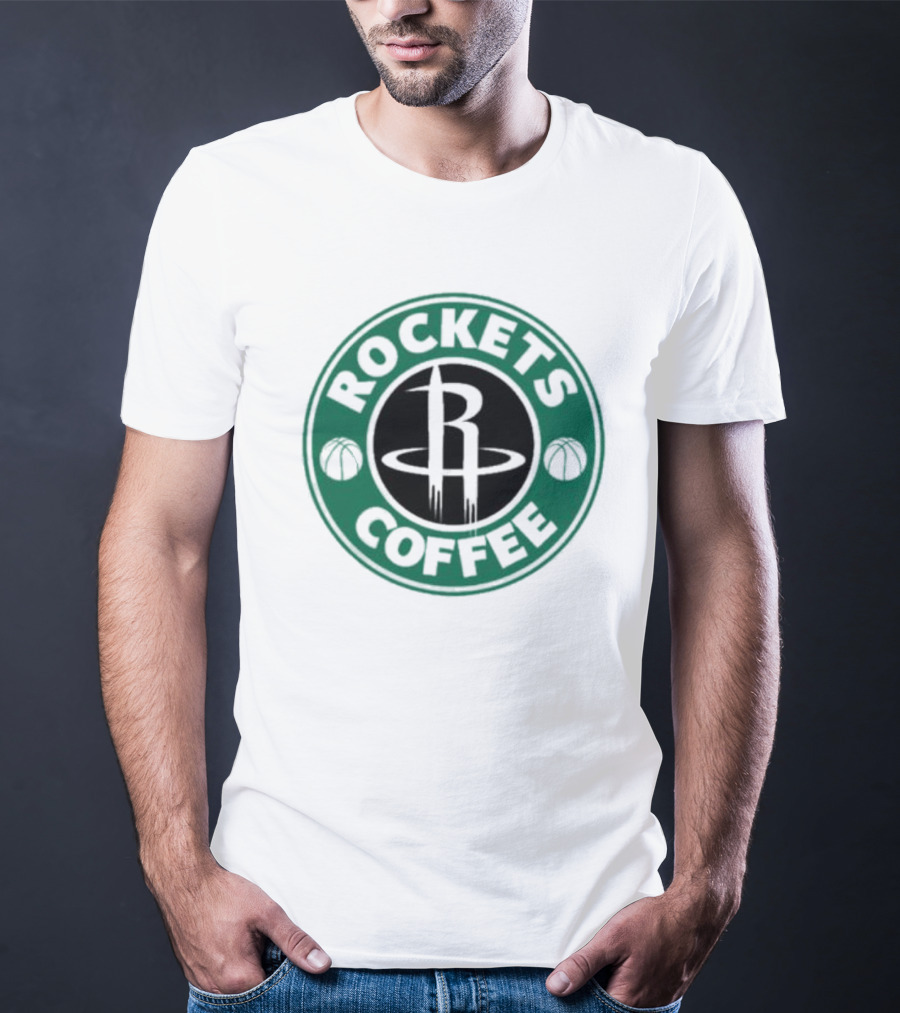Houston Rockets Coffee Parody Logo Basketball T-Shirt
