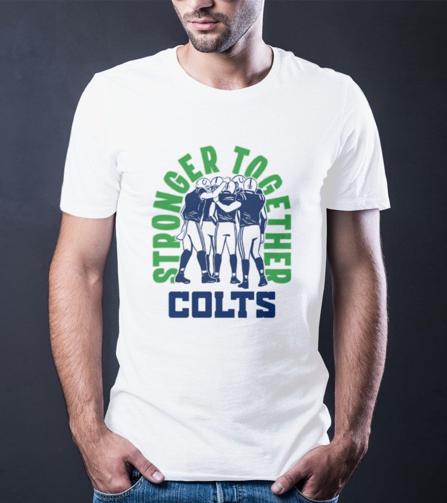 Stronger Together Colts Kicking The Stigma Homefield Cream Indianapolis Colts T-Shirt