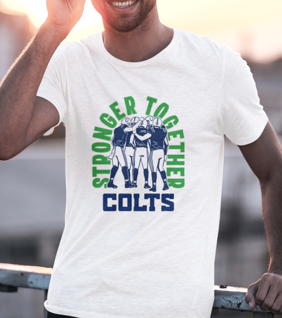 Stronger Together Colts Kicking The Stigma Homefield Cream Indianapolis Colts T-Shirt